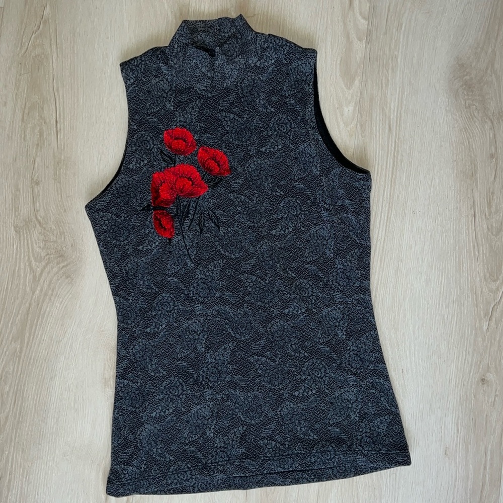 Vintage looking mesh goth top